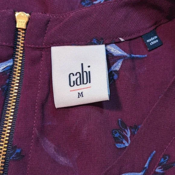 CAbi | 'Bouquet' Floral Print Tunic Blouse Top - Picture 8 of 10